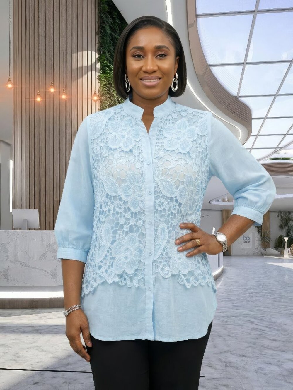 Lily Shirt - Aqua